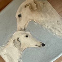 Image 2 of Two Dogs Illustrated Tile 