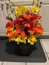 Front Porch Flower Arrangement - Orange & Yellow