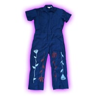 Image 1 of blue flower jumpsuit