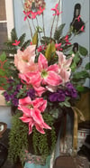 Front Porch Flower Arrangement - Pink & Purple II