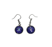 Image 1 of Purple star earrings