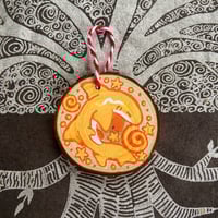 Image 2 of Wooden Shark Ornament | 2.5"x2.5"