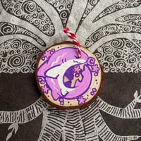 Image 3 of Wooden Shark Ornament | 2.5"x2.5"