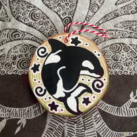 Image 2 of Wooden Shark Ornament | 3.25"x3"