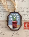 Snowdrops ~ giclée print in locket