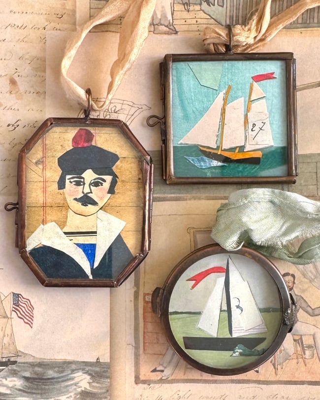 Salty Sailor ~ giclée print in locket