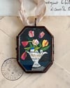 Tulips in Urn ~ giclée print in locket