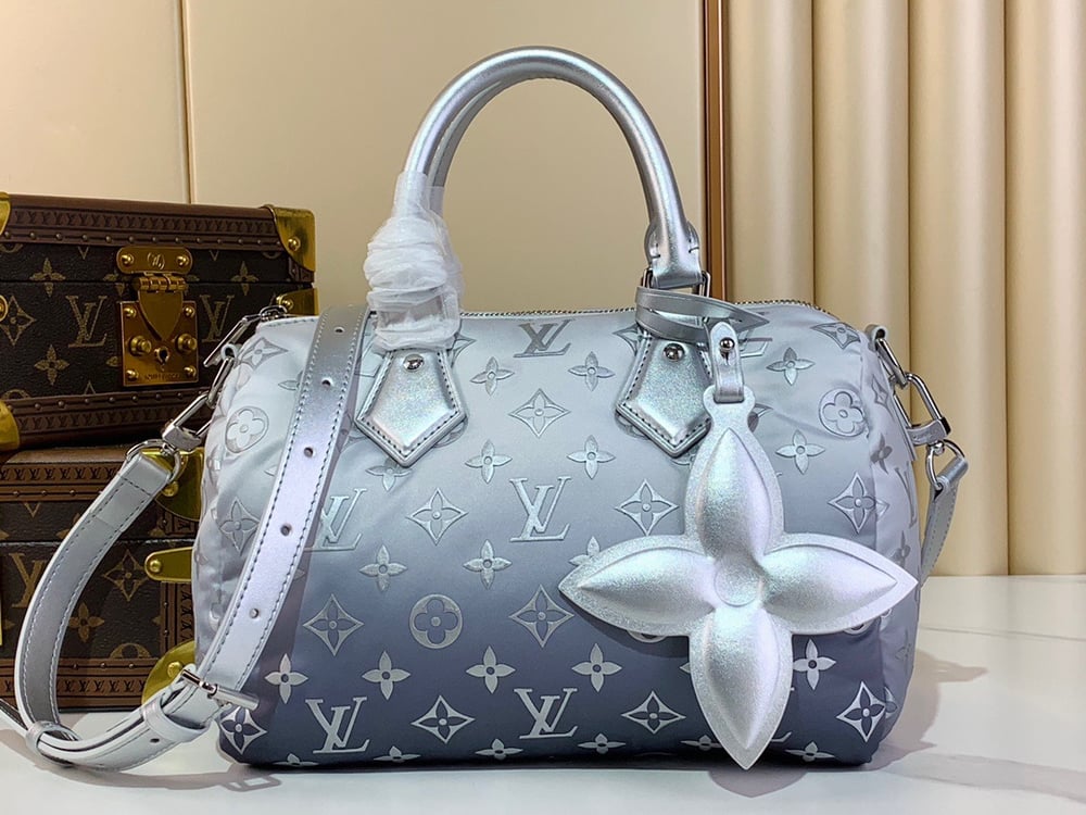 LV Silver Puffy Speedy