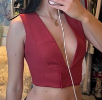 Image 8 of GFF linen vest top 