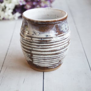 Image of Rustic Love Mug, 13 oz. , Handcrafted Pottery Stoneware Coffee Cup, Made in USA