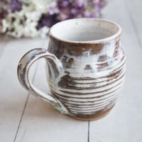 Image 2 of Rustic Love Mug, 13 oz. , Handcrafted Pottery Stoneware Coffee Cup, Made in USA