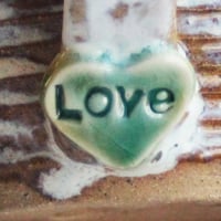 Image 3 of Rustic Love Mug, 13 oz. , Handcrafted Pottery Stoneware Coffee Cup, Made in USA