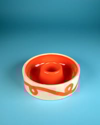 Image 2 of Swirled Orange Candlestick Holder