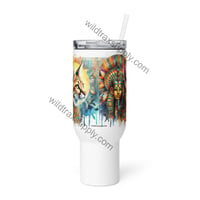 Image 4 of Egyptian Serval-Savannah Cat 40 oz Stainless Steel Travel Mug with handle