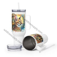 Image 5 of Egyptian Serval-Savannah Cat 40 oz Stainless Steel Travel Mug with handle