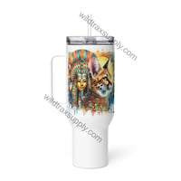 Image 3 of Egyptian Serval-Savannah Cat 40 oz Stainless Steel Travel Mug with handle