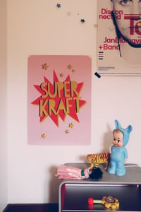 Image 1 of Poster - SUPERKRAFT / Blau & Rosa