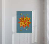 Image 3 of Poster - SUPERKRAFT / Blau & Rosa