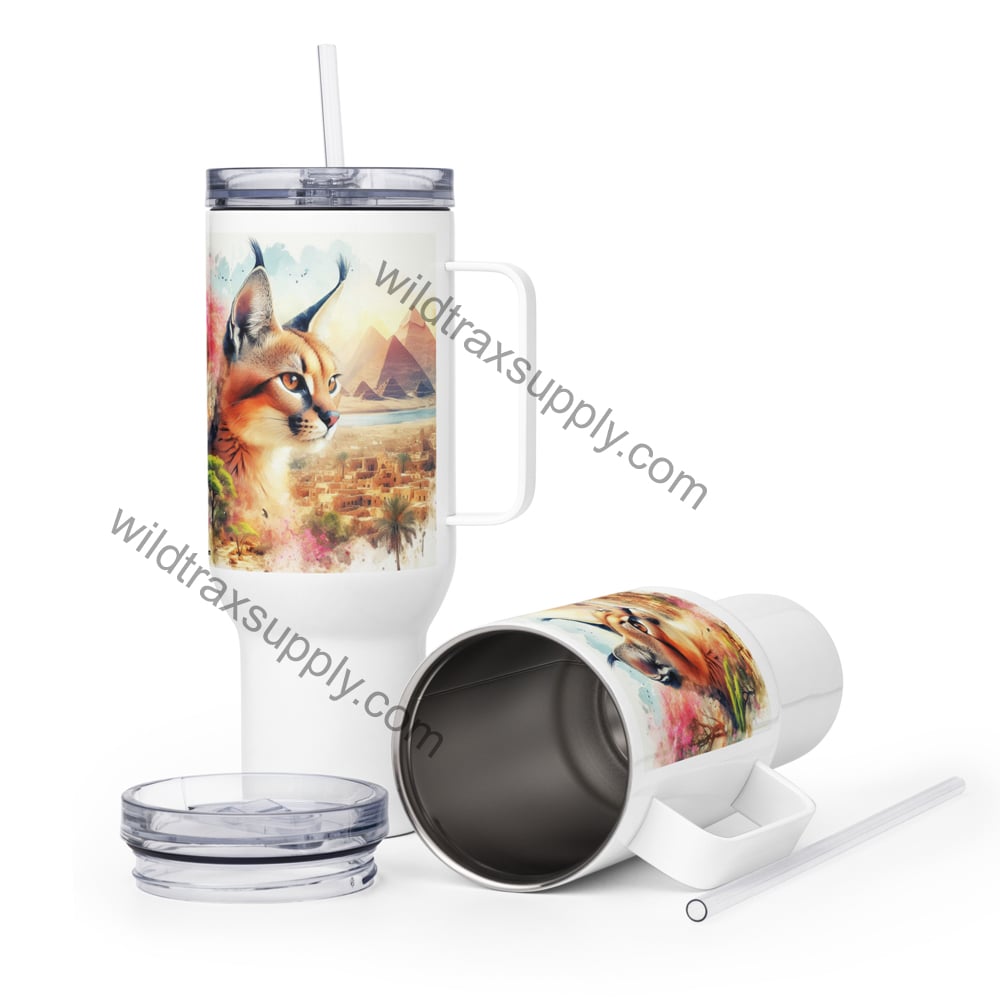 Caracal 40 oz Stainless Steel Travel mug with a handle
