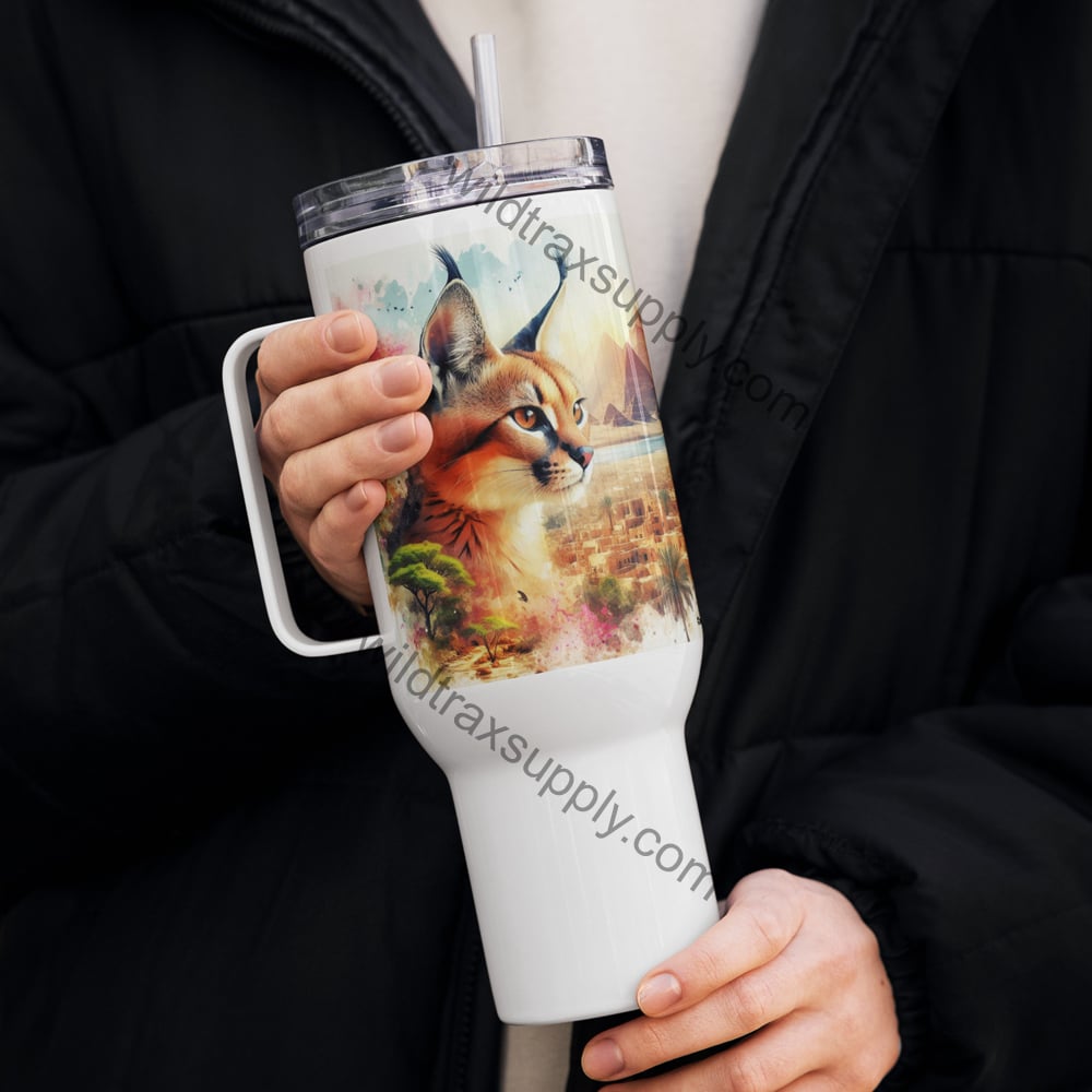 Caracal 40 oz Stainless Steel Travel mug with a handle