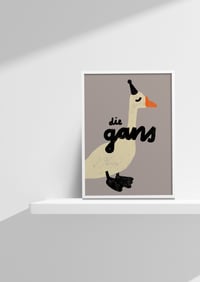 Image 3 of Poster - die gans / Hellgrau & Gelb