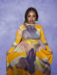 Image 5 of Two-Piece Pleated Long-Sleeve Top & Skirt