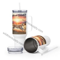 Image 3 of African Serval 40 ozStainless Steel Travel mug with a handle