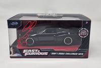 "Fast and Furious" Dom's Dodge Challenger SRT8 Scale 1:32 -- AUTOGRAPHED