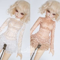 Image 1 of Elastic lace turtleneck tops for MNF/PetiteMarionette girls
