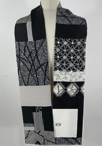 Image 1 of Black and White Stars scarf