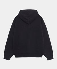 Image 2 of STUSSY_FELT PATCH KNIT HOODIE :::BLACK:::