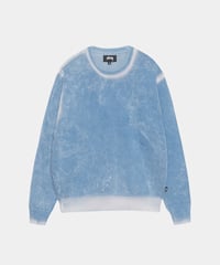 Image 1 of STUSSY_FADED COTTON KNIT CREW :::BLUE:::