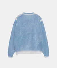 Image 2 of STUSSY_FADED COTTON KNIT CREW :::BLUE:::