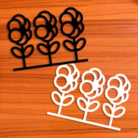 three flowers . vinyl sticker