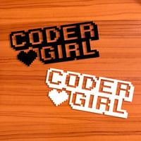 coder girl . vinyl sticker