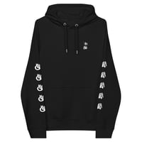 Image 2 of Black Cargo - Contemporary Urban Art Apparel for the Woke  - Serious -Unisex eco raglan hoodies -