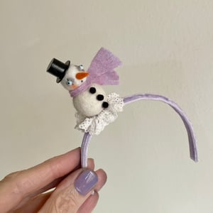 Image of Tiny Snowman Headband for Blythe Dolls #2