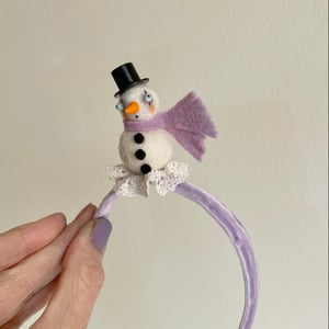 Image of Tiny Snowman Headband for Blythe Dolls #2