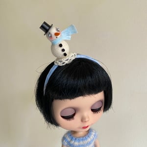 Image of Tiny Snowman Headband for Blythe Dolls #1