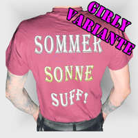 Image 1 of T-Shirt "Sommer Sonne Suff" - Girly - Weinrot