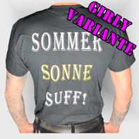 Image 1 of T-Shirt "Sommer Sonne Suff" - Girly - Schwarz