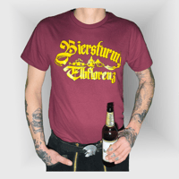 Image 1 of T-Shirt "Biersturm Elbflorenz" Rückendruck - Männer - Weinrot