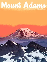 Image 1 of Mt. Adams Sunset Poster
