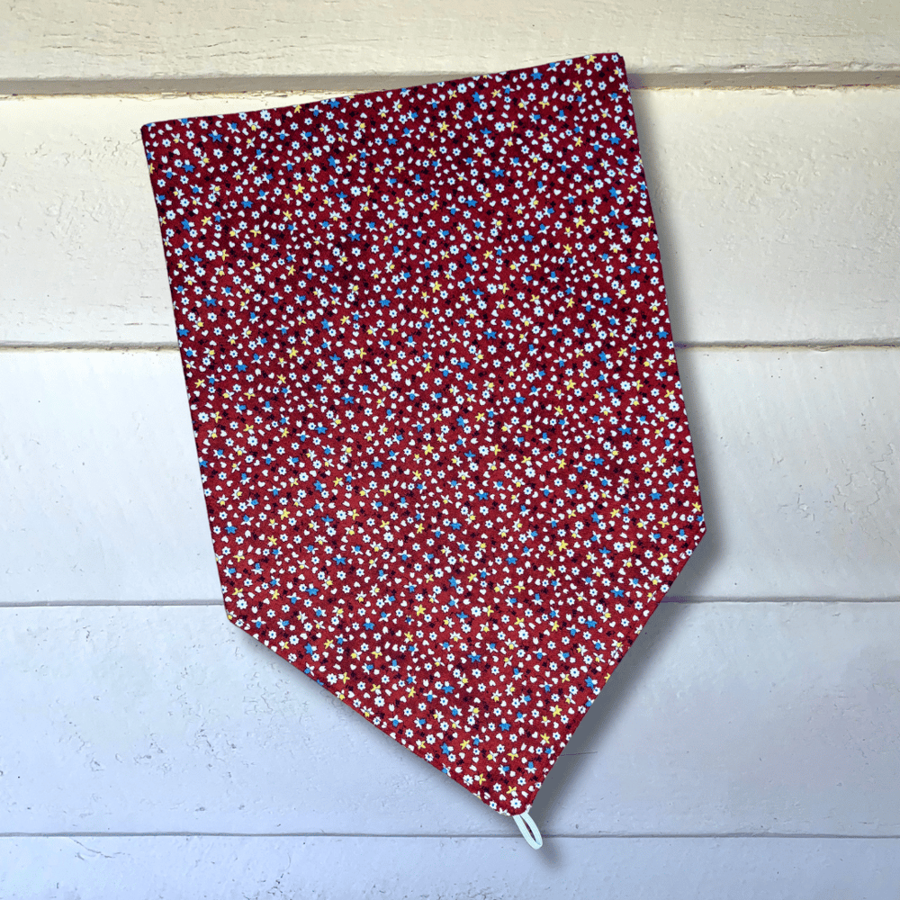 Image of Picked Ditsy Red Scarf