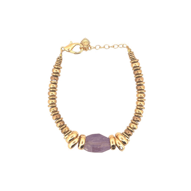 ARCHIVE MALAPARTE GOLD BRACELET AMÉTHYSTE 95€ - 50% = 47,50€