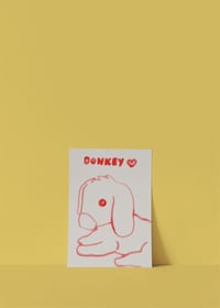 Image 3 of Postkarte - Donkey