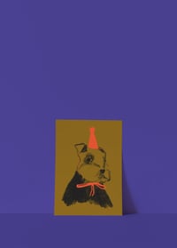 Postkarte - Goldhund 2