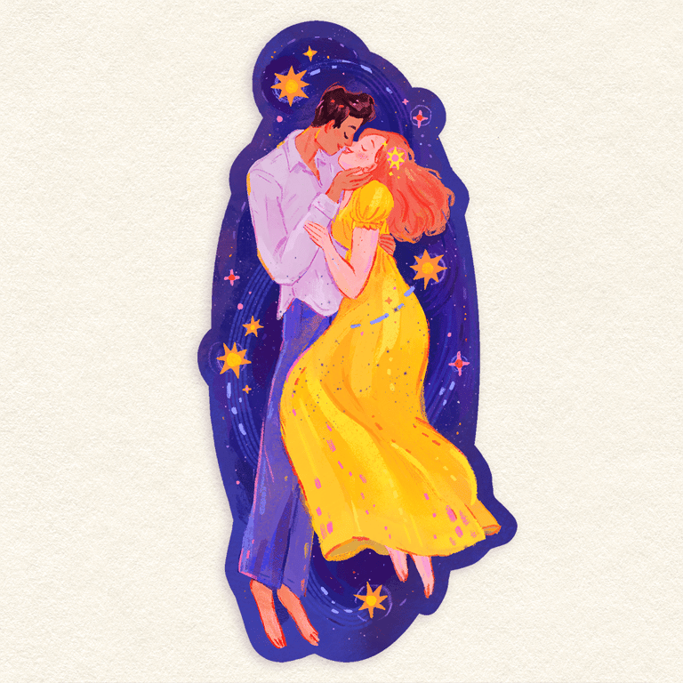Star-Crossed Kiss ~ Holographic Sticker