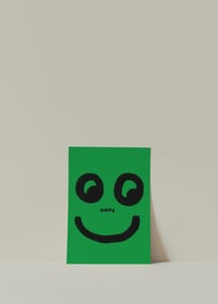 Image 2 of Postkarte - HAPPY Face / Grün