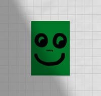 Image 1 of Postkarte - HAPPY Face / Grün